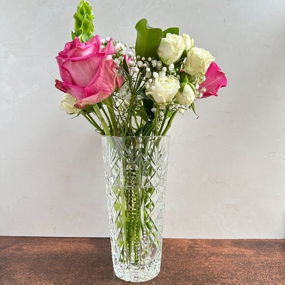 Waterford Other - Waterford Crystal Vase "Clare" Diamond Cut Glass Vase Made in Ireland